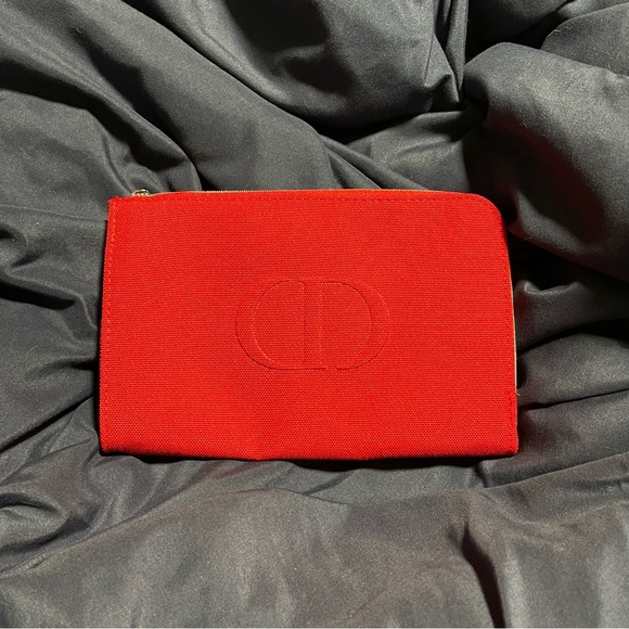 Dior Bags Authentic Red Dior Makeup Bag Poshmark